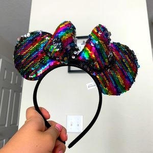 Disney rainbow sequin headband